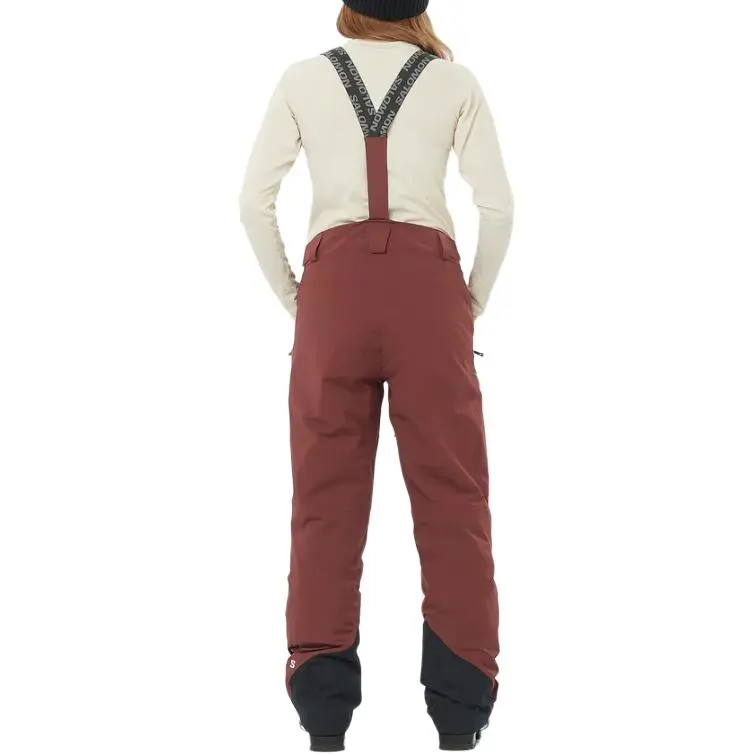 SALOMON BRILLIANT Ski Pants Women's Red Earth Tone-3