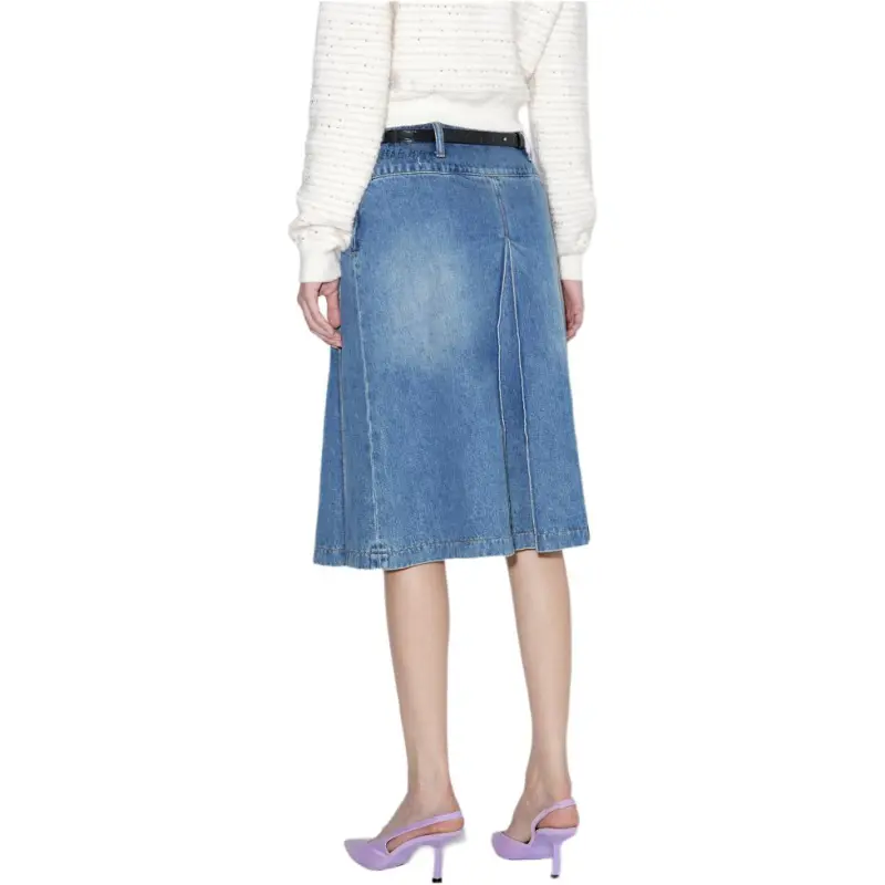 Bebe Denim Long Skirts Women's Blue-4