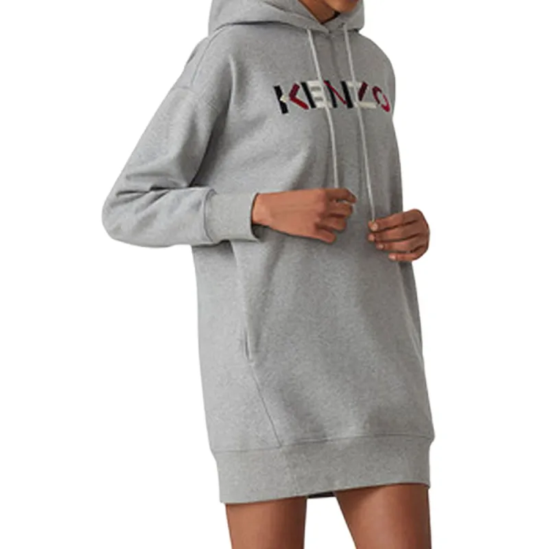 KENZO Long Sleeved Dress Women's Pearl Gray-3