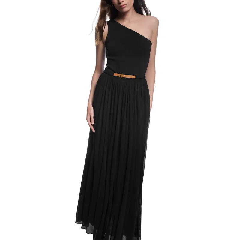 LOUIS VUITTON Asymmetrical Belted Dress-3