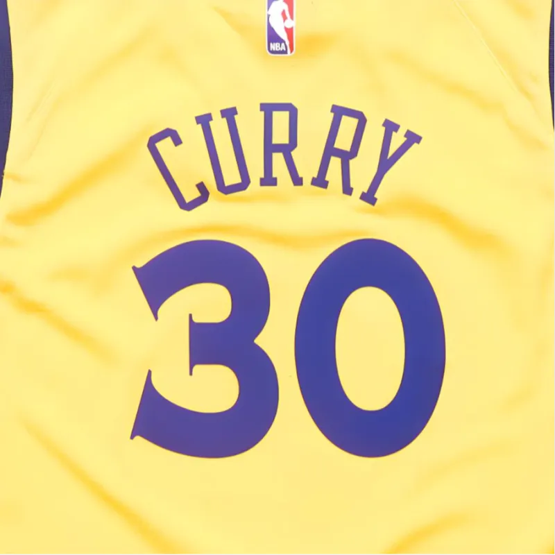 Nike Basketball Jerseys Golden State Warriors Curry Size 30 Unisex Yellow-3