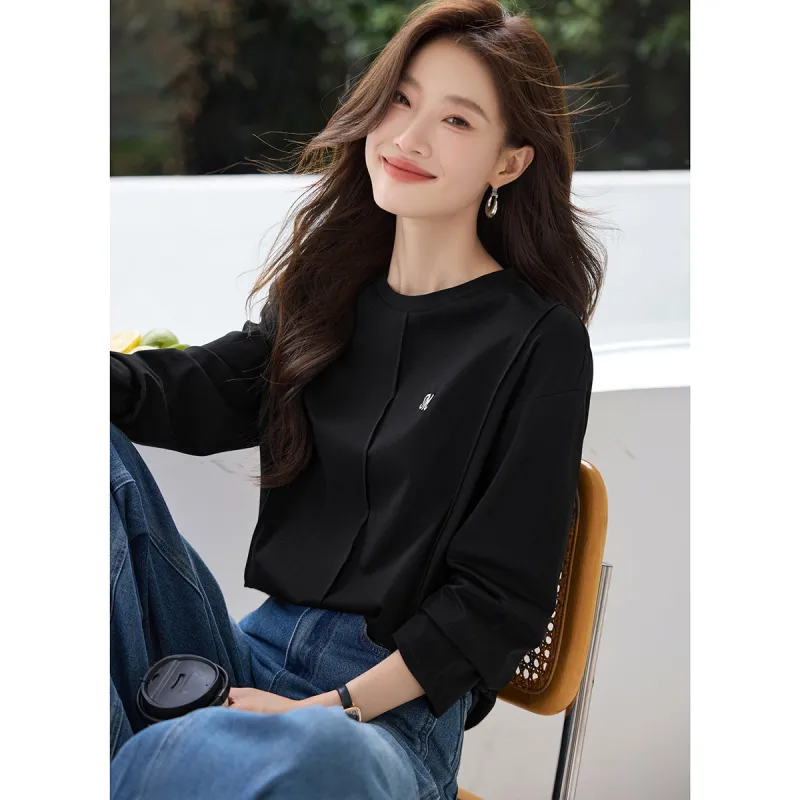 Mo Han Yi Mei Regular T Shirt Women's Black-4