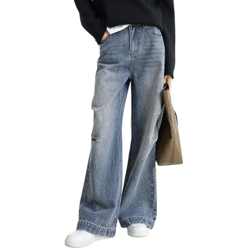 DIALOGUE Jeans Women's Vintage Denim Blue-2