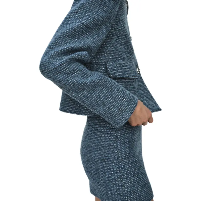 ZARA Jackets Coats Women's Blue-4