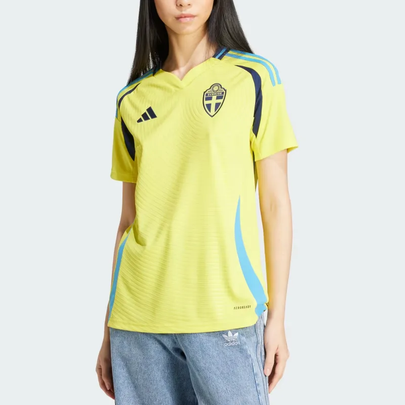 Adidas AEROREADYSweden 24 SS25 Soccer Jersey Women's Bright Yellow-2