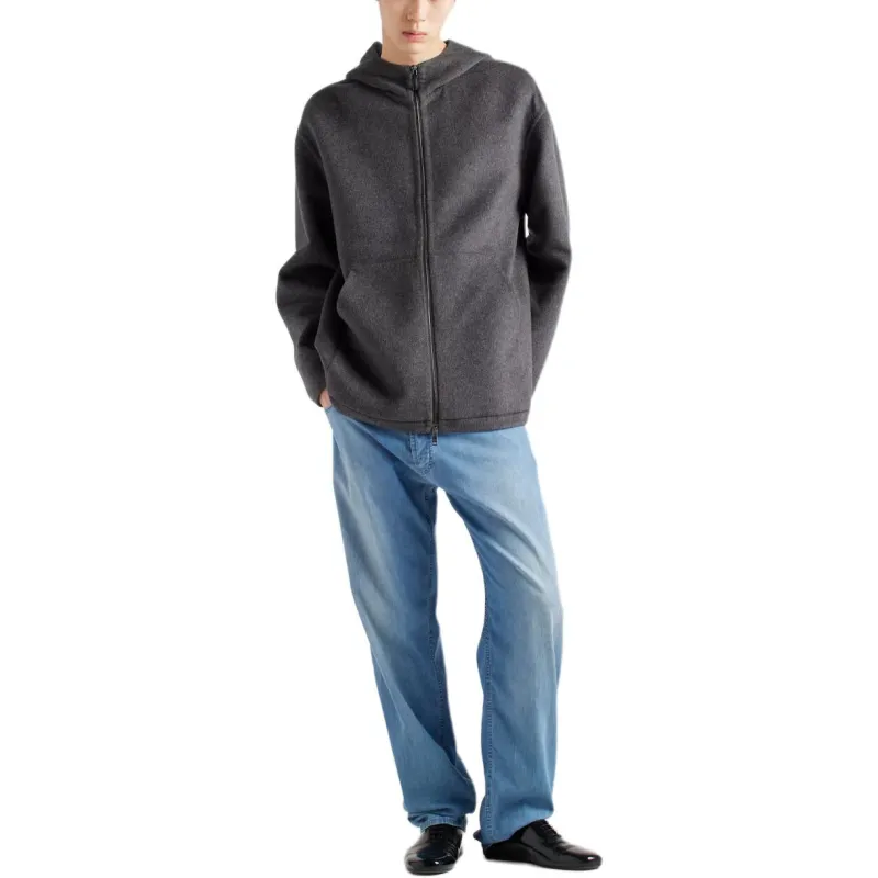 PRADA Wool Hoodie Jacket-1