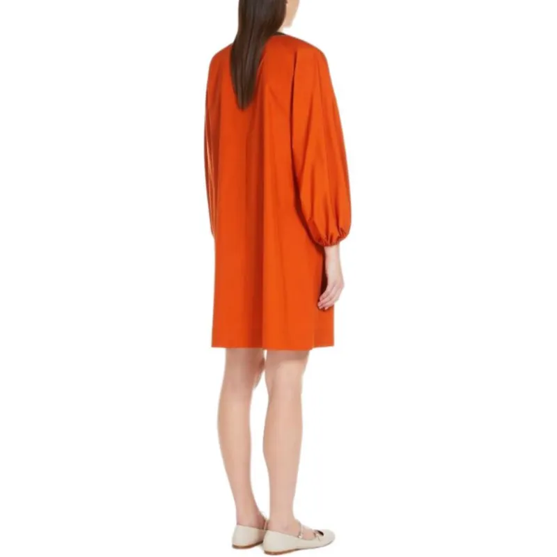 MaxMara Long Sleeved Dress Women's Orange-3
