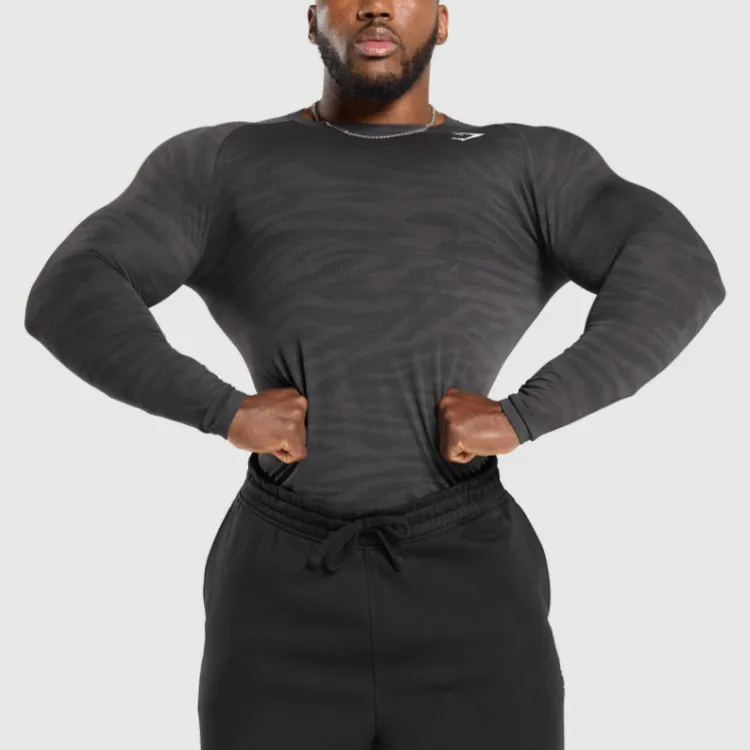 GYMSHARK x GEO T Shirt Men's Agate Gray/Black-1