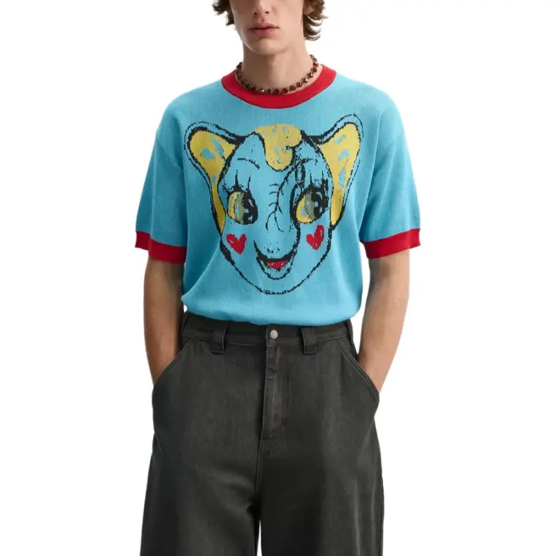 ZARA Harry Lambert Co brand T Shirts Unisex Blue-4