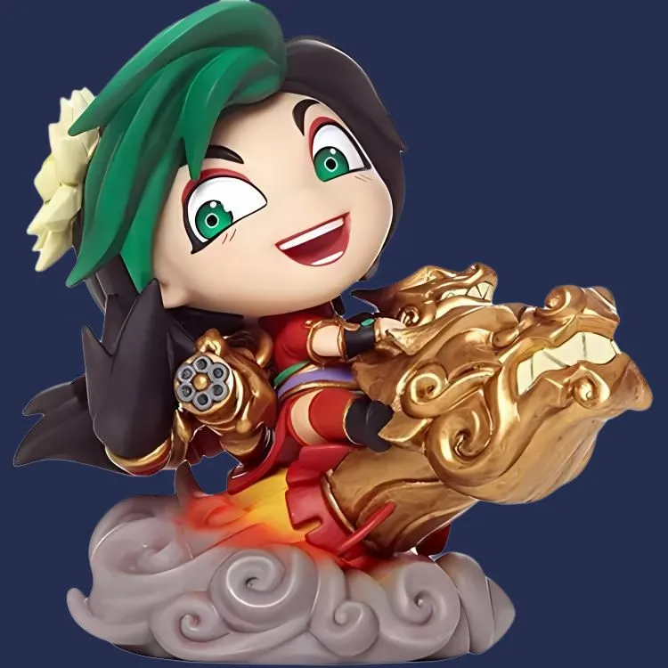 LEAGUE OF LEGENDS Jinx League Of Legends Shenron Flame Jinx Chibi Figures-2