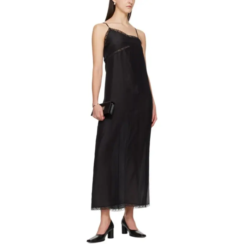 MM6 Maison Margiela Slip Dress Women's Black-4