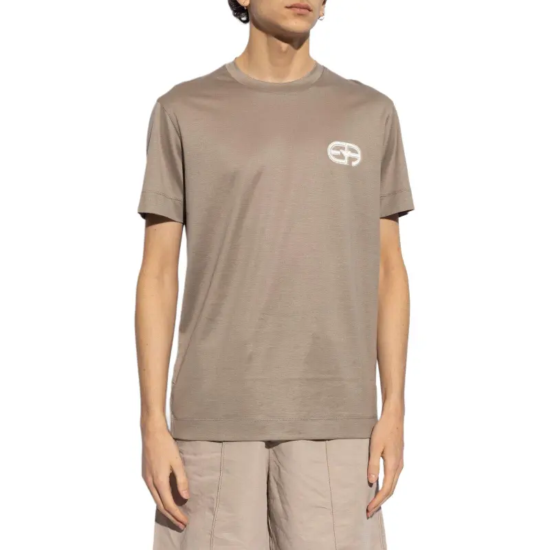 EMPORIO ARMANI SS25 T Shirt Men's Light Coffee-3