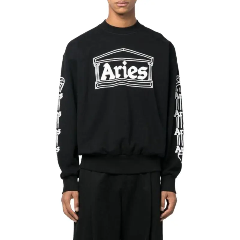 Aries Logo Printed Crewneck Sweatshirt-2