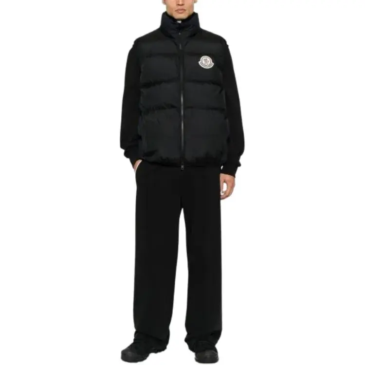 Moncler Almaz Logo Patch Zip-Up Vest-3