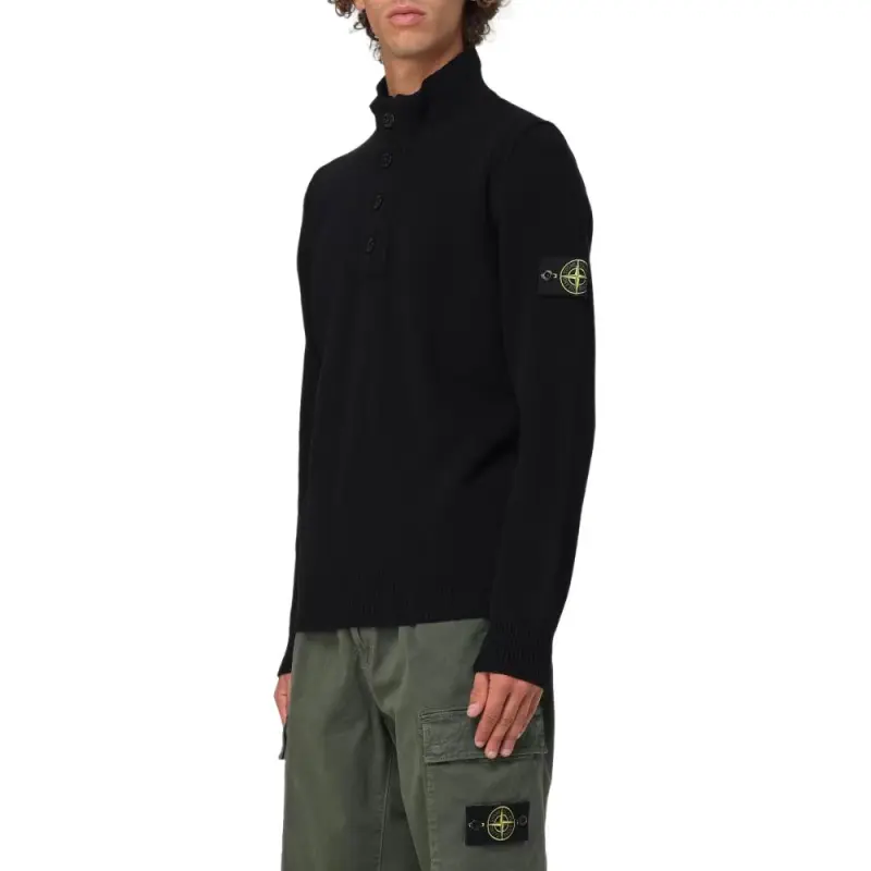 STONE ISLAND Mock Neck Knitted Jumper-3