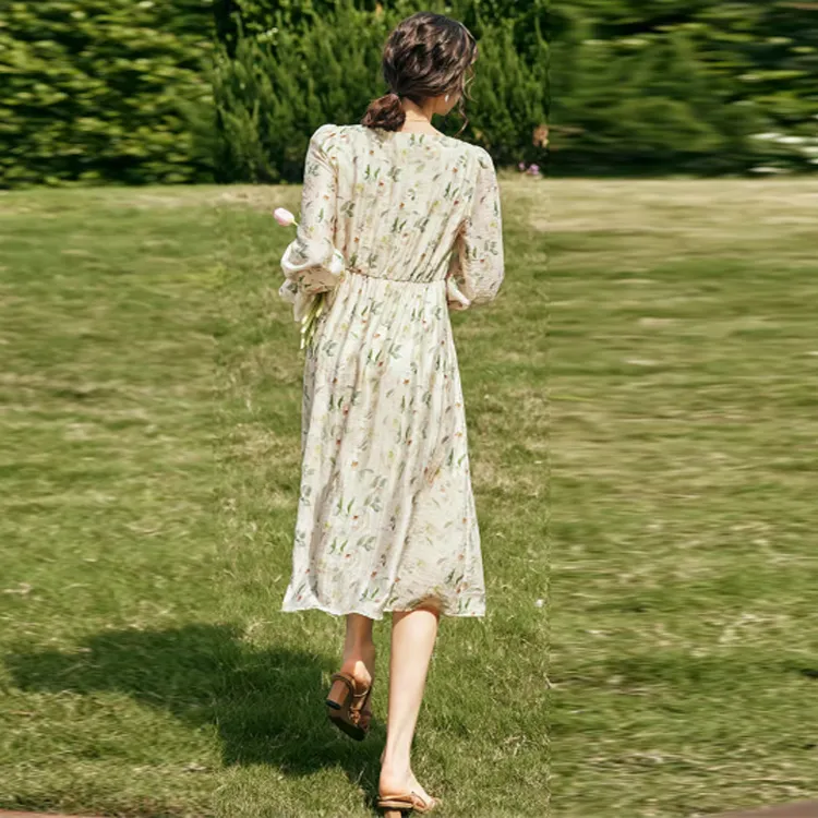 Olrain Long Sleeved Dresses Women's Multicolor-1
