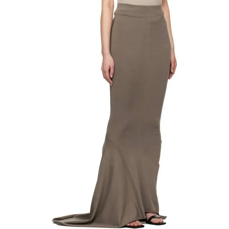 RICK OWENS/RO Casual Long Skirts Women's Charcoal Gray-1