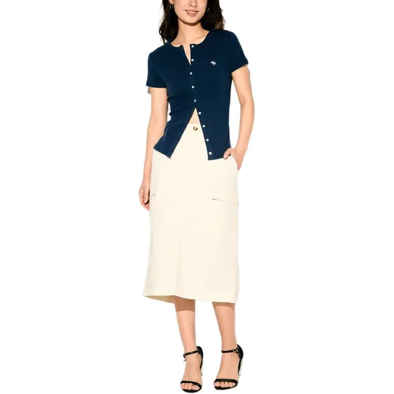 Abercrombie＆Fitch T Shirt Women's Navy Blue-2