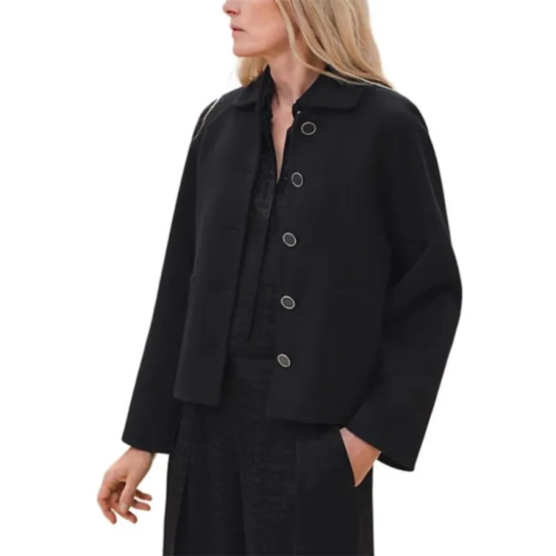 HERMES Jackets Coats Women's Black-2