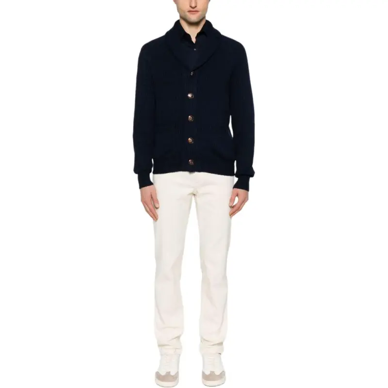 Brunello Cucinelli Shawl Lapel Knitted Cardigan-3