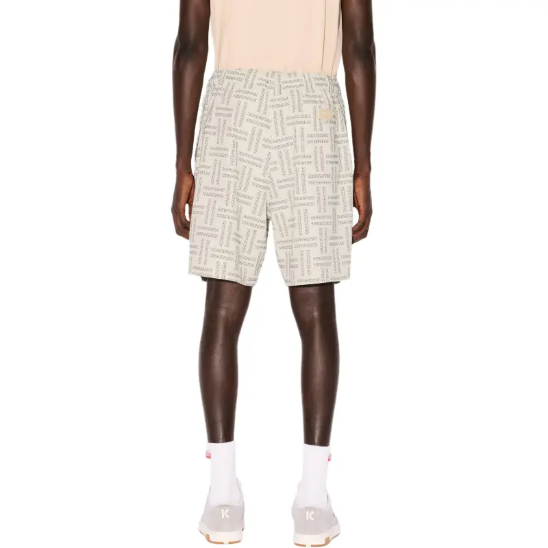 KENZO Weave Printed Elastic Waist Shorts-4
