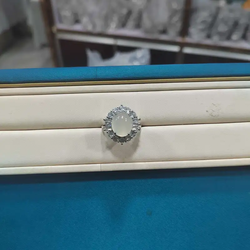 Gifts Chalcedony Jade Rings Women's-7