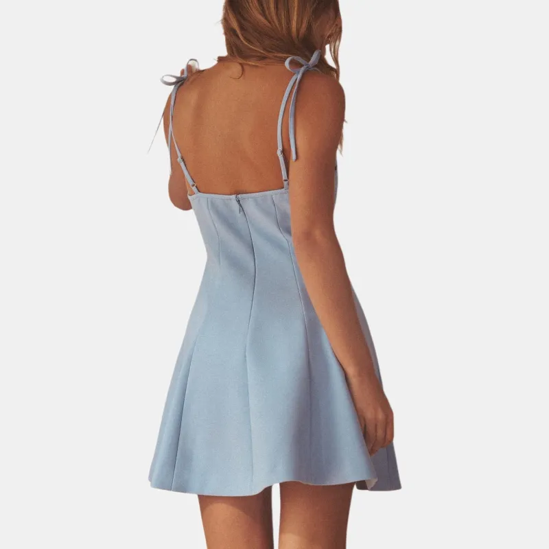 ZARA Slip Dresses Women's Blue-3