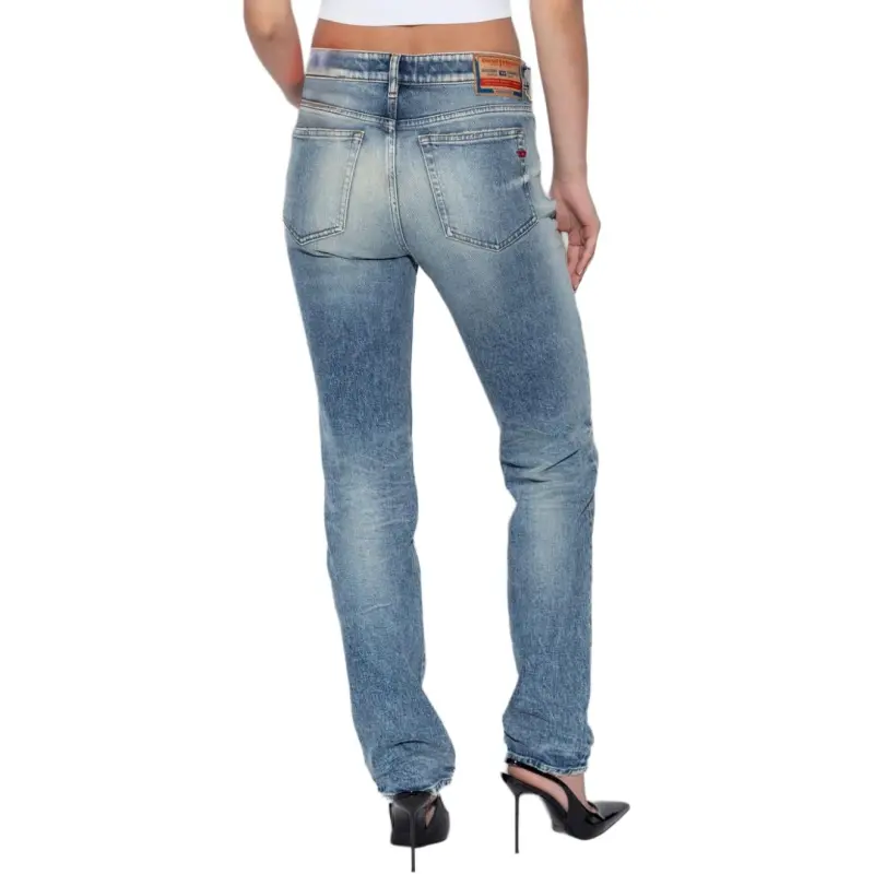 DIESEL 1989 D Mine Logo Embroidered Distressed Jeans-3