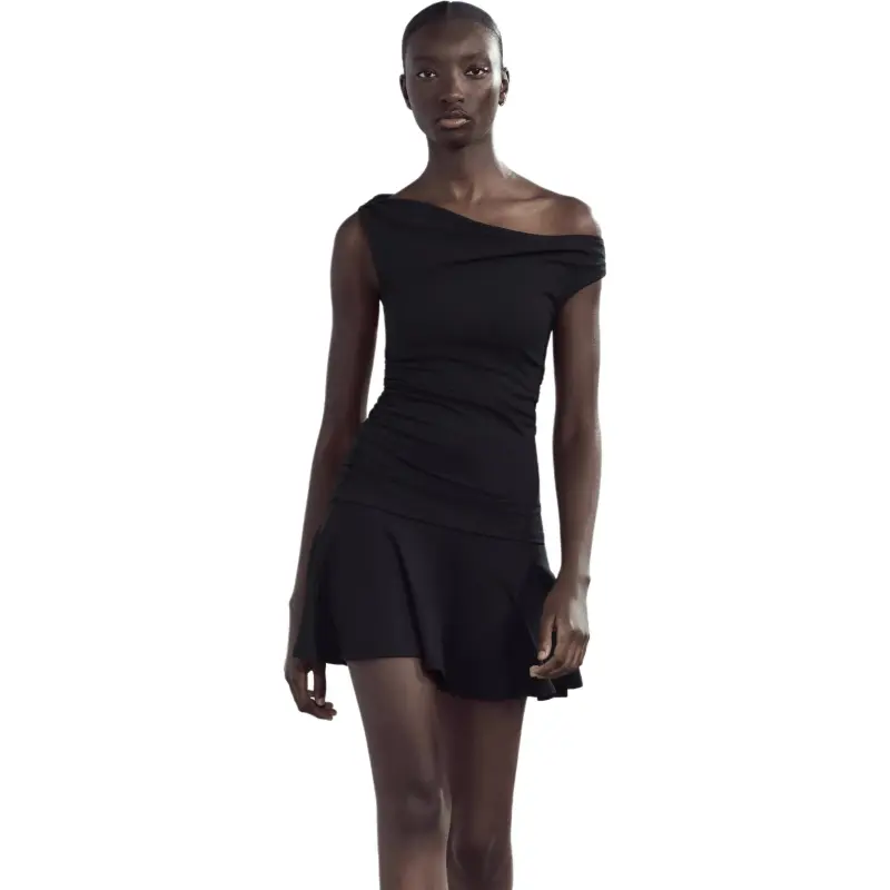 ZARA Sleeveless Dresses Women's Black-2