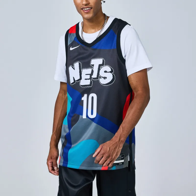 Nike x KAWS Basketball Jersey City Edition 2023/24, Brooklyn Nets, Simmons Size 10 Men's Black-3