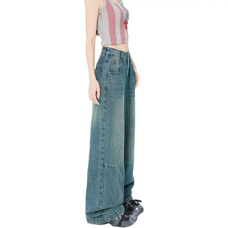 Concubine Zhu Jeans Women's Yellow Blue-5