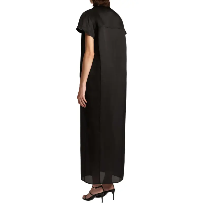 KHAITE Effy Button up Short sleeve Dress-3