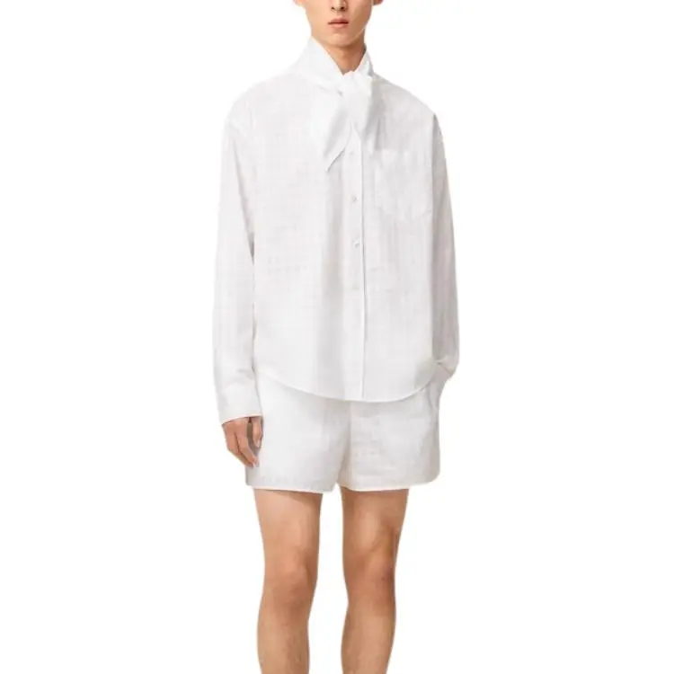 AMIPARIS Scarf collar Cotton Shirt-1