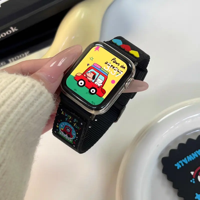 KVZUVUU Watch Band Apple Compatibility Canvas Material-4