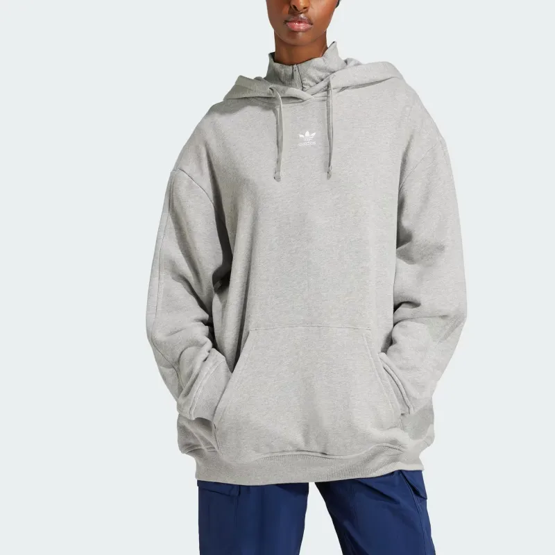 Adidas Essentials Loose French Terry Hoodie Medium Grey Heather-1