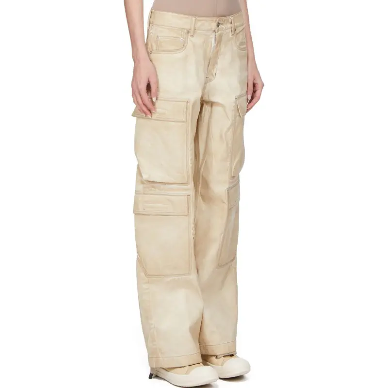Rick Owens DRKSHDW SS25 Jeans Women's Parchment Paper-2