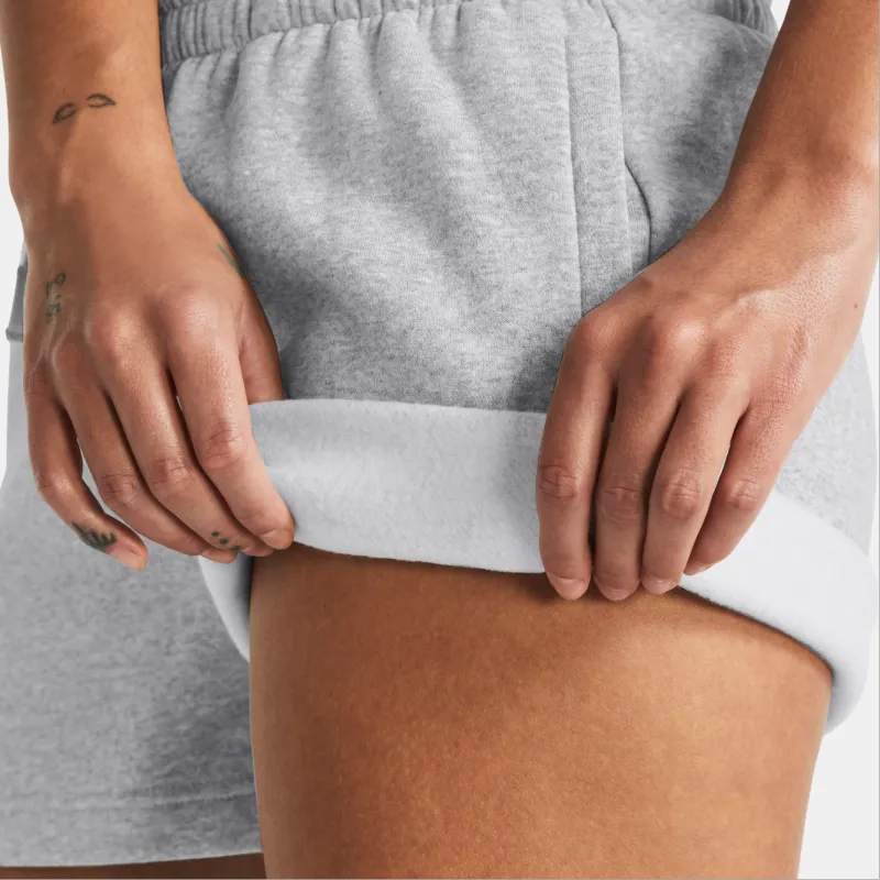 Under Armour Rival Fleece Shorts Casual Shorts Women's Light Gray-5