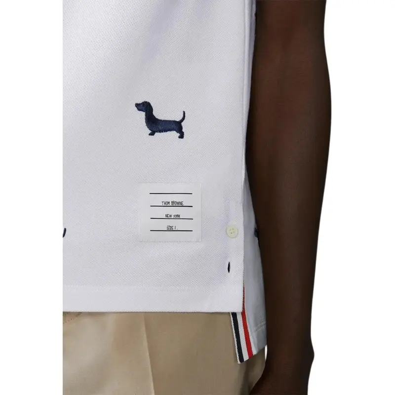 THOM BROWNE Dog Embroidered Crewneck T Shirt-3