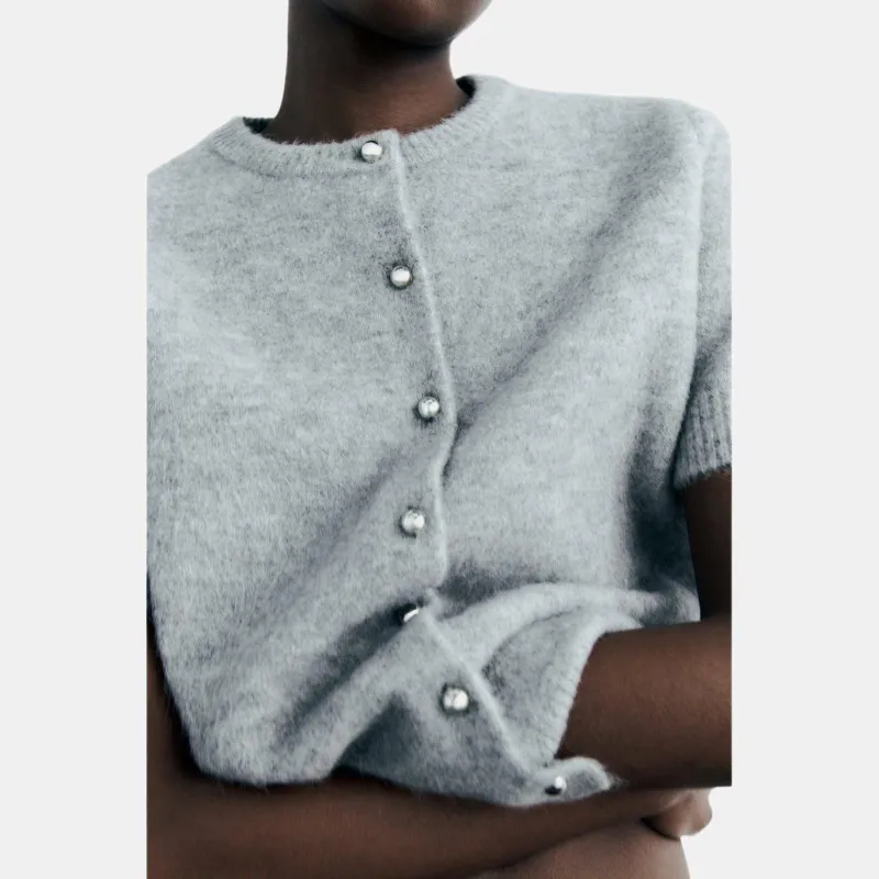 ZARA Sweater Women's Medium Gray-3
