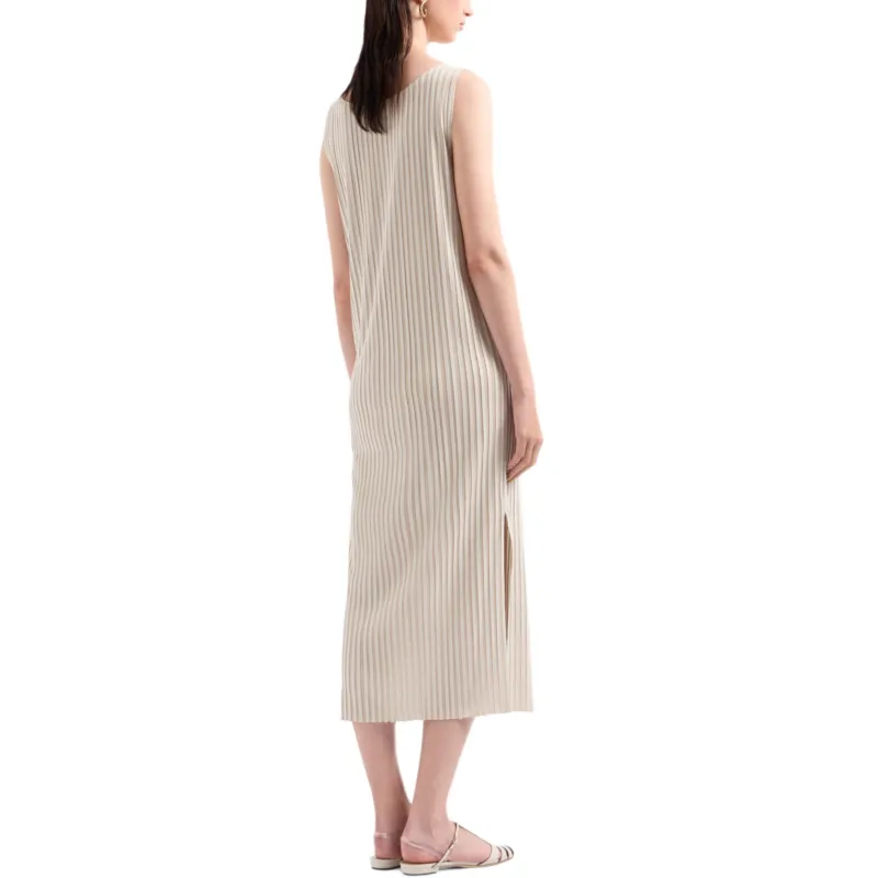 GIORGIO ARMANI Silk Jersey And Suede Dress-2