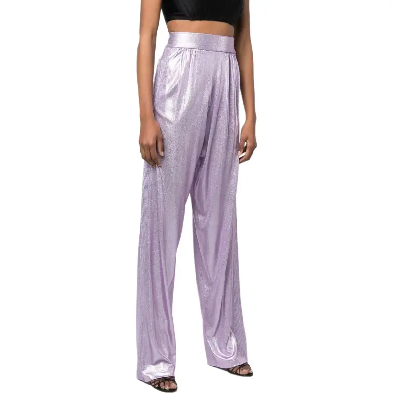 TOM FORD High Rise Metallic Effect Trousers-2