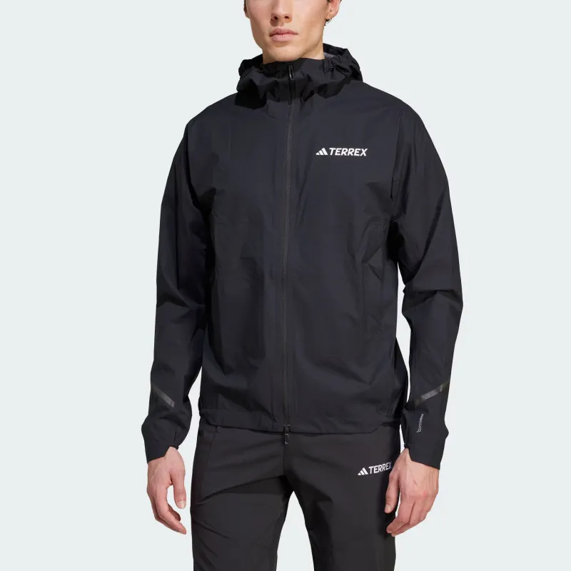Adidas Terre SS25 Waterproof And Windproof Windbreaker Jacket Men's Black-1