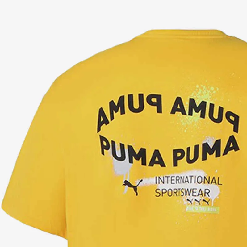 PUMA T Shirts Men Yellow-2