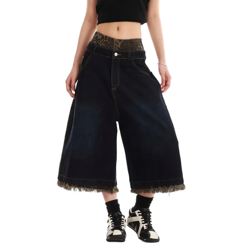 VINMUK Denim Shorts Unisex Blue-6