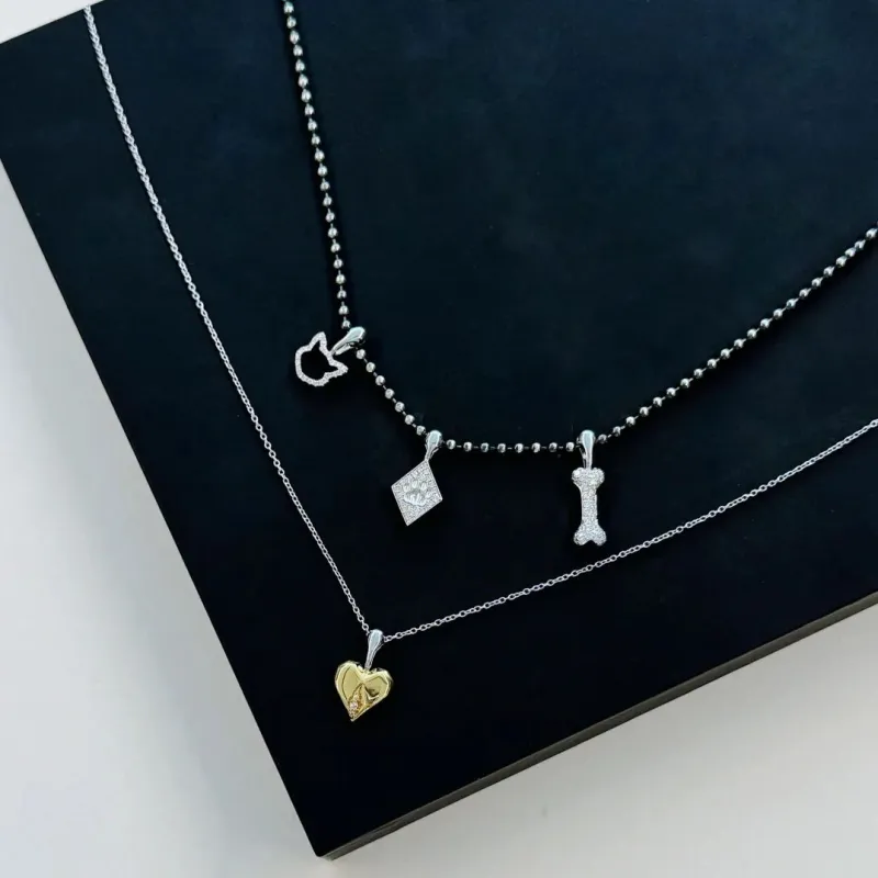 ICEWALD 925 Sterling Silver 18K Gold Plated Diamond Pendants Unisex Gold-2