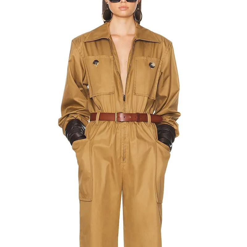 SAINT LAURENT Jumpsuit 'Camel'-5