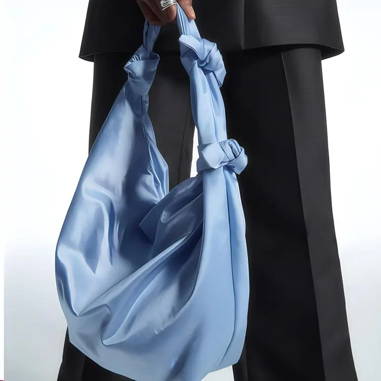 COS Polyamide Handbag Shoulder Bag Unisex Light Blue-3