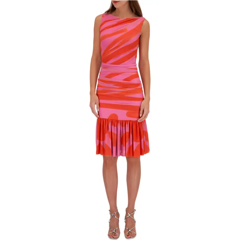 Talbot Runhof Sleeveless Dress Women's Red-2