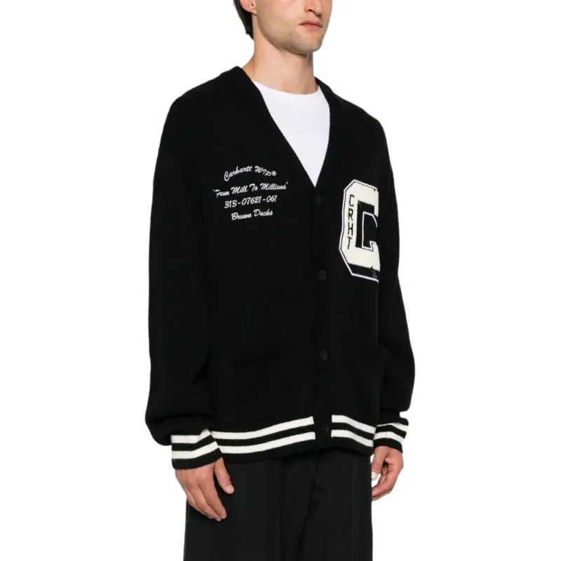 Carhartt WIP Brown Ducks Button Up Cardigan-3