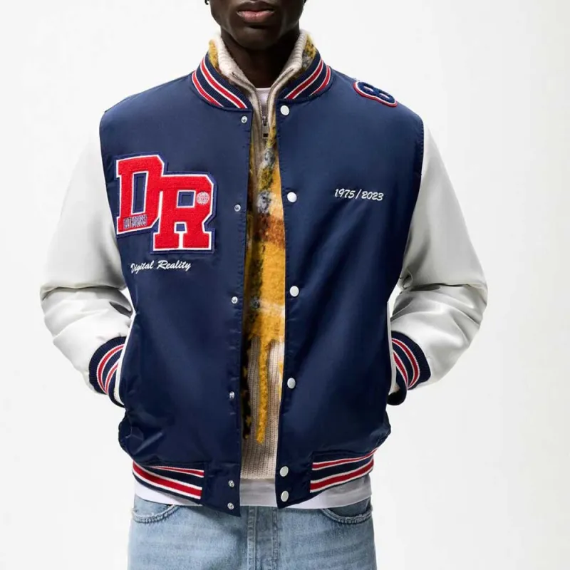 ZARA Baseball Jacket Men's Sea Blue-1